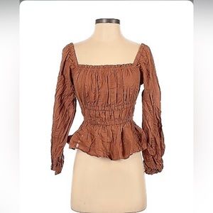 J crew XXS 3/4 sleeve blouse - rouched